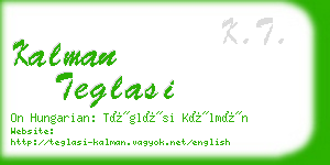 kalman teglasi business card